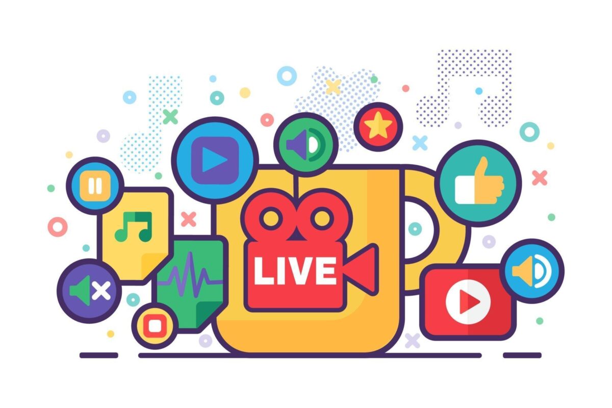 live stream production concept illustration vector